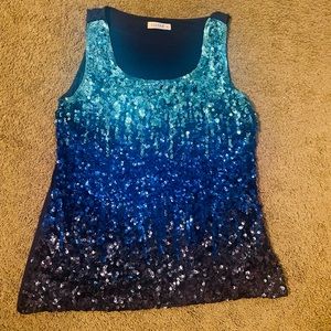 Blue sparkle /mermaids shirt